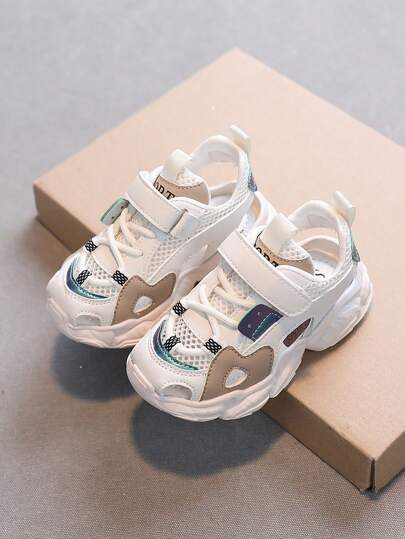 1pair Summer New Anti-Slip Hollow Out Sports Sandals With Soft Sole For Boys