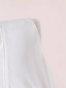 SHEIN Tween Girl Purple Floral Print Chiffon Ball Gown Dress With Belt - Purple - View 3