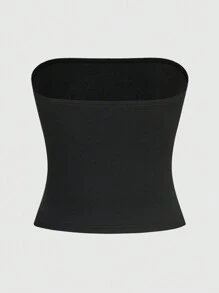 ROMWE Grunge Punk Top din tub decorat cu strasuri cu craniu gotic - Negru - Vizualizare 4