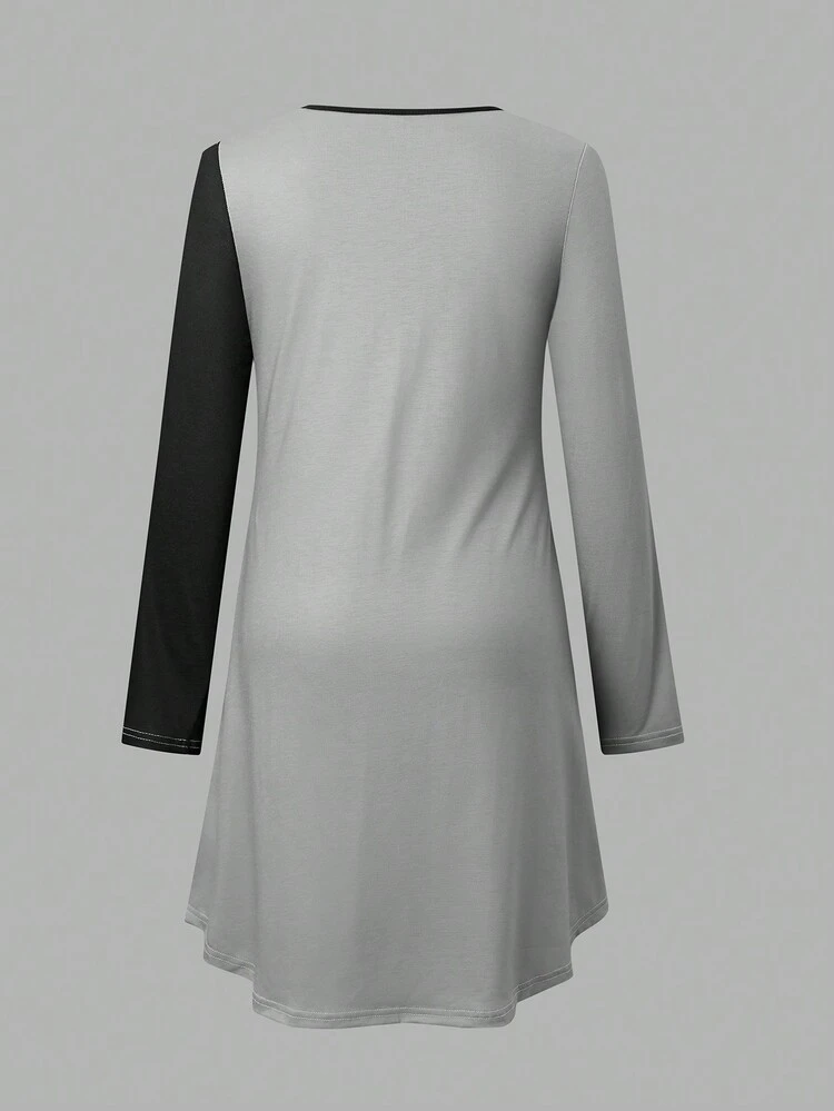Ladies' Long Sleeve Dress With Hidden Pockets Fall Cloth For Women