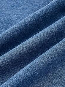 SHEIN ICON Sexy Mid-Length Stretchy Women'S Denim Strapless Dress