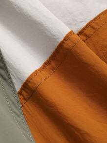 DAZY 男士拼色拉链休闲夹克，秋装 - 彩色 - 查看 4