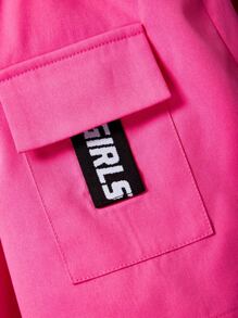 THE POWERPUFF GIRLS X SHEIN Tween Girl Cartoon & Letter Graphic Set