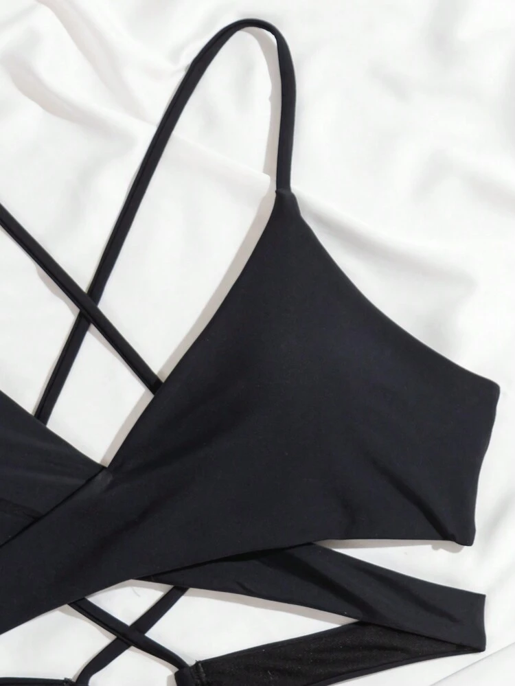Black Strap Bikini Set Summer Beach
