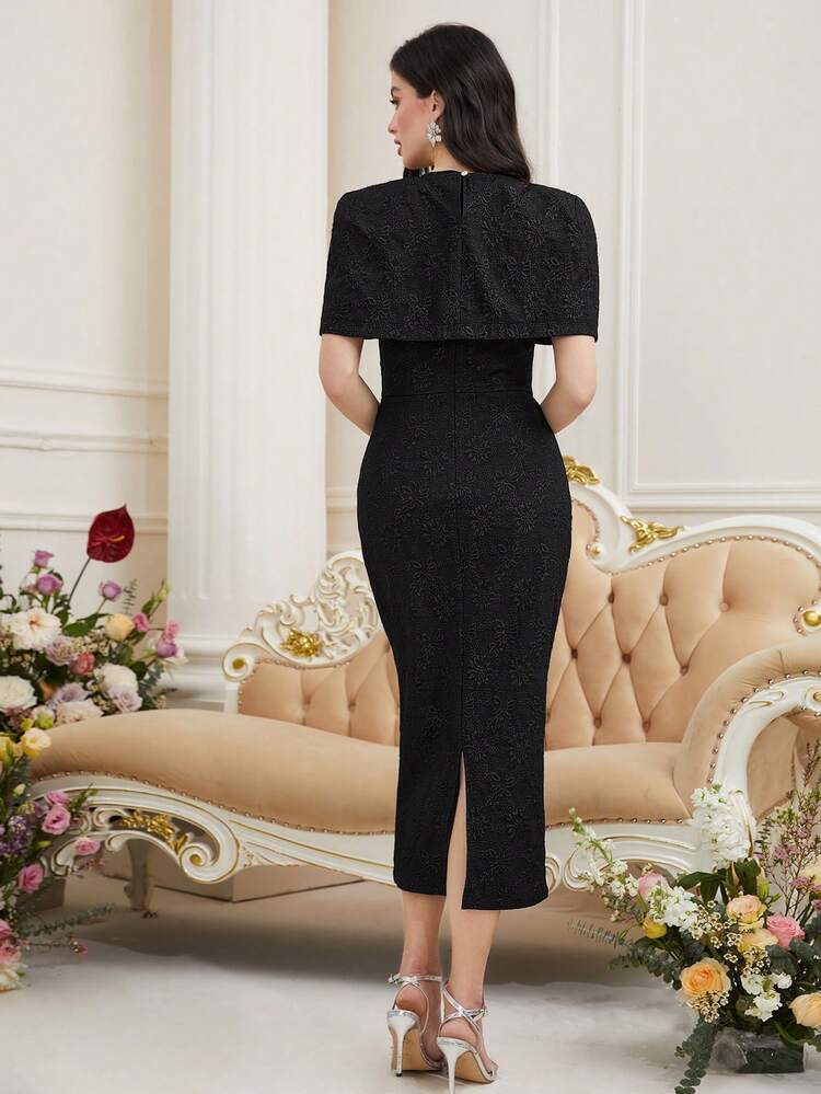 Ladies' Rhinestone Flower Pattern Crop Top And Sleeveless Dress 2pcs/Set 2 Pieces Set