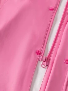 Mädchen Rosa Pu-jacke Material All Seasons Regenmantel - Pink - Übersicht 4