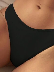 Bonvoyette Summer Beach Women's Solid Color Separated Bikini Set With Adjustable Straps - Black - View 3