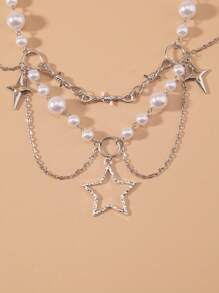 ROMWE Goth Collar Con Colgante De Cruz Gótica Y2k - Plateado - Ver 2