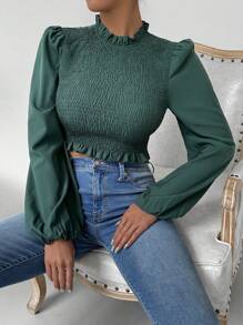 Chiquease Bluse Mit Gerafftem Puffärmel