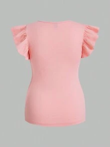 Modmama Maternity Casual Flounce Hem T-Shirt Set - Multicolor - View 10