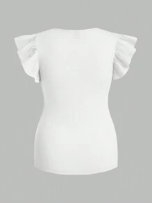 Modmama Maternity Casual Flounce Hem T-Shirt Set - Multicolor - View 13