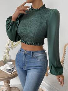 Chiquease Bluse Mit Gerafftem Puffärmel