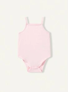 Cozy Pixies Baby Girl Knitted Soft Solid Color 3pcs Tank Bodysuit Set