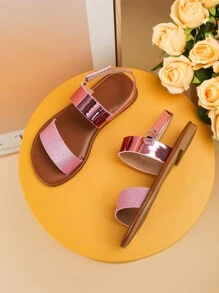 Fashionable And Comfortable Flat Mary Jane Sandals Suitable For Outdoors And Vacations - Pink - View 2