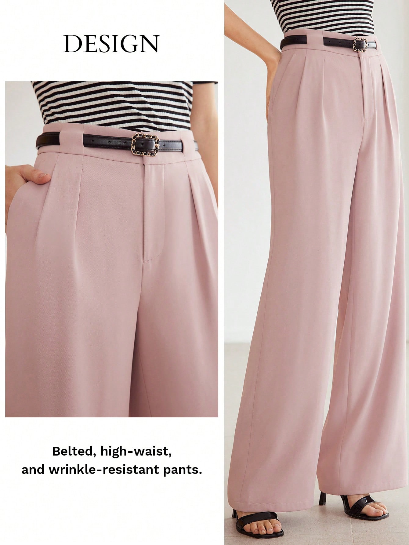 WOVEN WOMEN'S FOLD PLEATED SUIT PANTS｜Motf