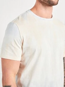 Forever 21 男士春夏季休閒印花卡其色圓領短袖貼身t恤 - 灰色 - 查看 4