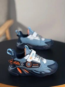 Children's Spring & Autumn Fashionable And Versatile Sneakers With Mesh Fabric, Suitable For Daily Wear And Easy To Put On And Take Off With Design - Multicolor - View 2