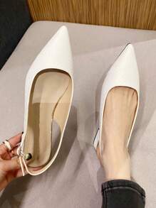 Giày sandal đế thô 3cm họa tiết nứt gót cho nữ ngày lễ tình nhân - trắng - Xem 6
