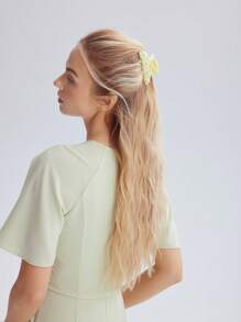 MOTF PREMIUM 醋酸黄色迷你爪夹，镶嵌宝石，发爪，发夹，发夹，发夹，发夹，接发夹 - 黃色 - 查看 5