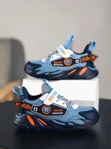 Children's Spring & Autumn Fashionable And Versatile Sneakers With Mesh Fabric, Suitable For Daily Wear And Easy To Put On And Take Off With Design - Multicolor - View 4