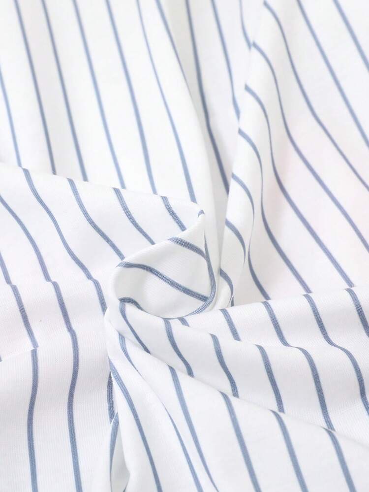 Baby Boy's Alphabet Printed Color Blocking Striped Raglan Short Sleeve Romper 3pcs Set