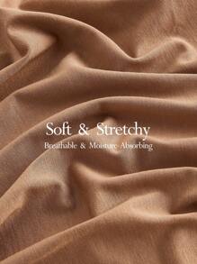 Ocili 字母印花編織彈性帶 - 巧克力棕 - 查看 4