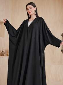 Al Najma 女士朴素纯色蝙蝠袖夹克长袖长袍，时尚长袍，适合休闲/节日/聚会/旅行