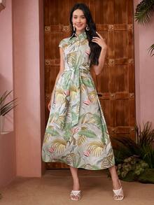 Mulvari Bản in nhiệt đới Đầm - Nhiều màu - Xem 3