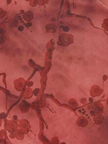 SHEIN MOD Kích thước lớn Của phụ nữ In thực vật Váy nàng tiên cá - Nhiều màu - Xem 3