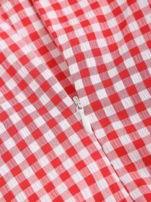 Sweetra 格子露肩 A 字裙 Y2K 装度假装女士新年服装迷你短款女装