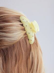 MOTF PREMIUM 醋酸黄色迷你爪夹，镶嵌宝石，发爪，发夹，发夹，发夹，发夹，接发夹 - 黃色 - 查看 4