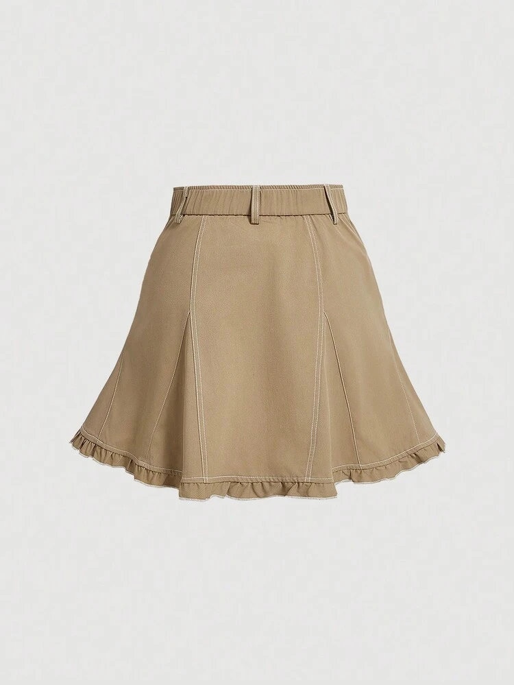 Women's Front Tie Design A-Line Skirt