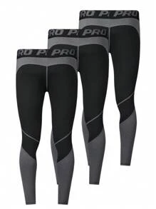Gym Rark Leggings de sport élastiqués avec bande jacquard de lettres bicolores, style petit ami pour hommes - Noir - Voir 2