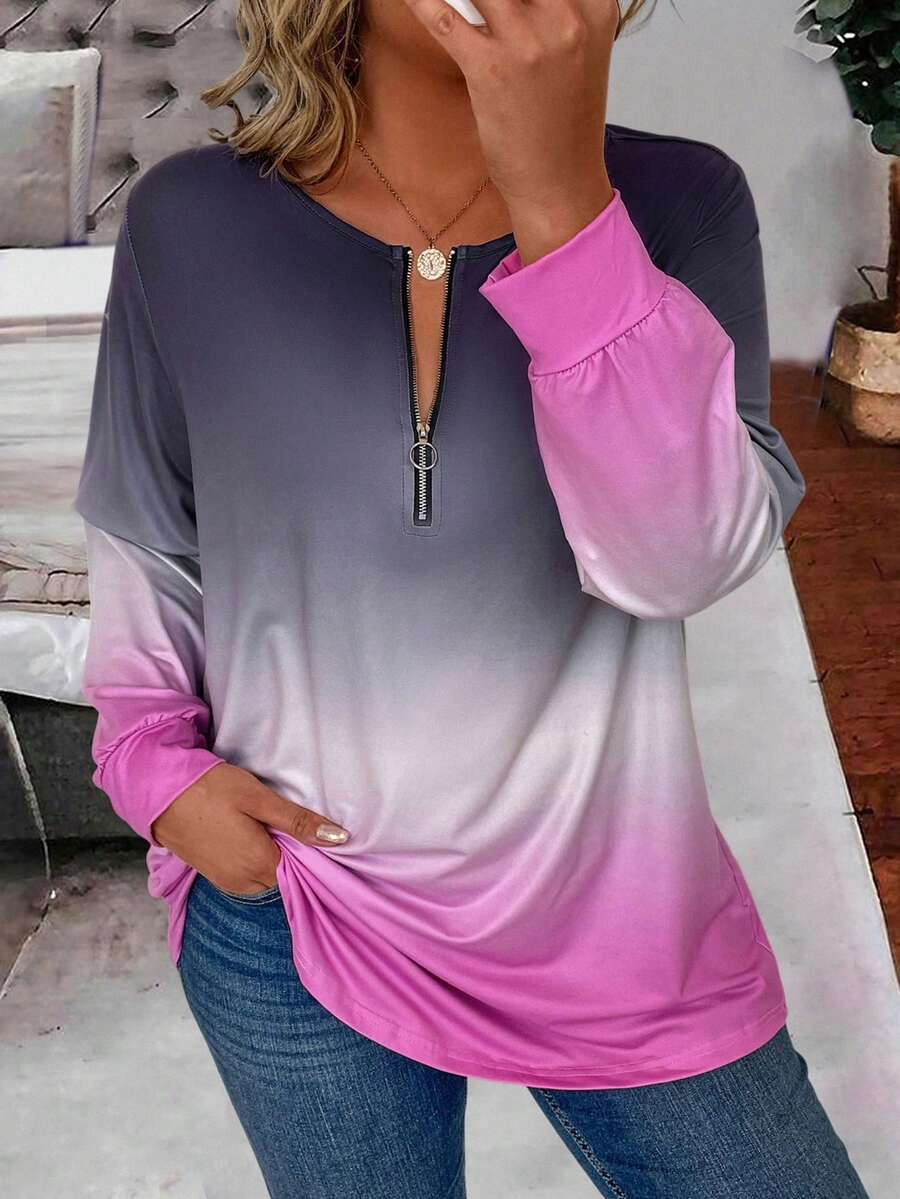 EMERY ROSE Hơn Bóng Nút phía trước Áo thun - Nhiều màu - Xem 1