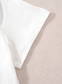 INAWLY Women's Y2k Letter Print Short Sleeve T-Shirt