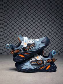 Children's Spring & Autumn Fashionable And Versatile Sneakers With Mesh Fabric, Suitable For Daily Wear And Easy To Put On And Take Off With Design - Multicolor - View 3