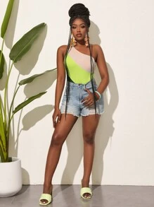 Slaydiva 女士休闲性感拼接连体衣 - 彩色 - 查看 5