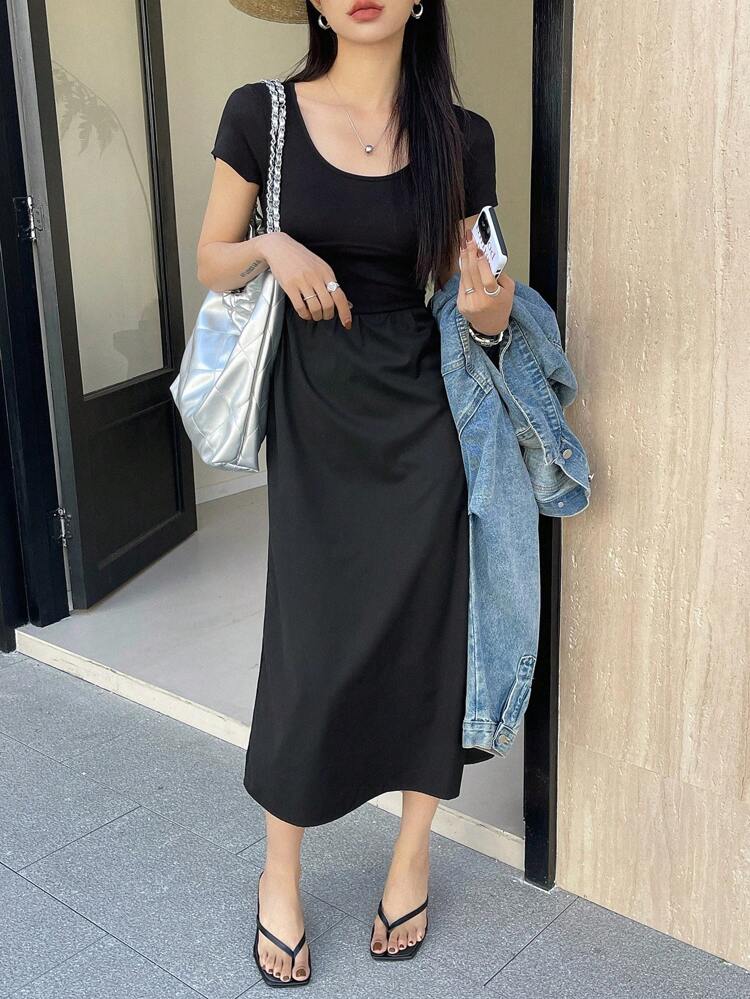 Women's Solid Color Backless Twist Knot Dress Sundress Maxi Dress