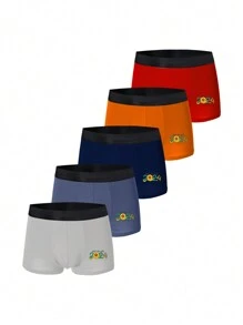Men's Letter Printed Underwear (5pcs/Set) - Multicolor - View 1