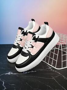 女童甜美典雅簡約休閒戶外風格全季防滑輕便透氣低幫青少年運動休閒平底鞋