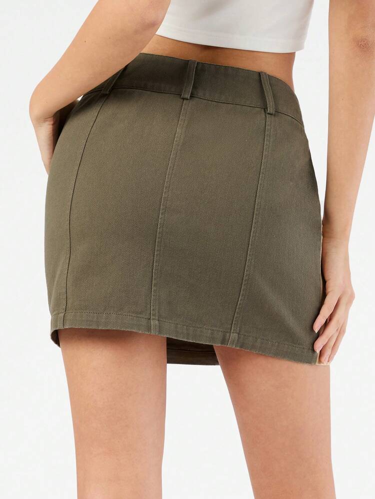 Women's Colorblock Straight Skirt