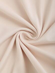 SHEIN Unity Màu thuần Tròn Đường viền cổ áo Viền Ruffle Trang trí Áo ba lỗ - Màu be - Xem 5