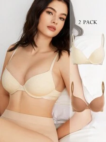 Ocili Quý cô Màu thuần Bras Đồ lót - Nhiều màu - Xem 5