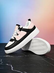 女童甜美典雅簡約休閒戶外風格全季防滑輕便透氣低幫青少年運動休閒平底鞋