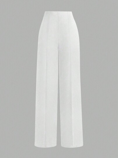 Damen Lässig einfarbige gerade Hose, Alltagskleidung