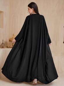 Al Najma 女士朴素纯色蝙蝠袖夹克长袖长袍，时尚长袍，适合休闲/节日/聚会/旅行