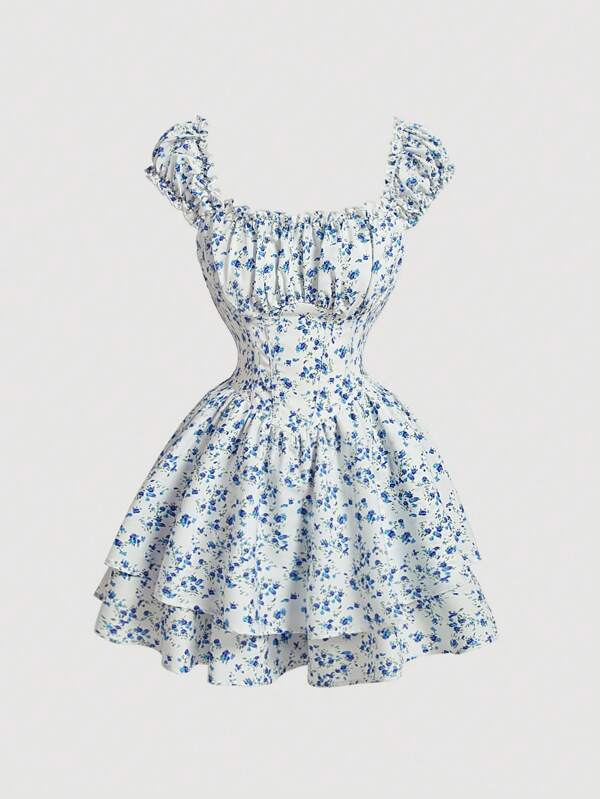 SHEIN MOD Salopetă fără bretele pentru damă cu imprimeu floral