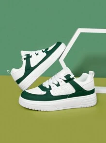 Unisex Sweet & Lovely Simple Style Casual Outdoor-Style Anti-Skid & Breathable Low-Cut Sneakers, All Season - Green - View 2