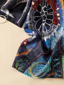 EMERY ROSE 加大尺碼女士鍊印圓領上衣 - 彩色 - 查看 3