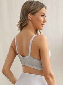 SHEIN Maternity Lace Trim Nursing Bra
